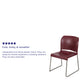 Burgundy |#| Home and Office Guest Chair Burgundy Full Back Contoured Sled Base Stack Chair