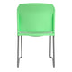 Green |#| 880 lb. Capacity Green Full Back Contoured Stack Chair with Sled Base