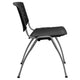 Black |#| 880 lb. Capacity Black Perforated Back Plastic Stack Chair with Gray Frame