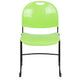 Green Plastic/Black Frame |#| Green Ultra-Compact School Stack Chair - Office Guest Chair/Student Chair