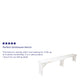 Antique Rustic White |#| 8' x 12" Antique Rustic White Solid Pine Folding Farm Bench - Portable Bench