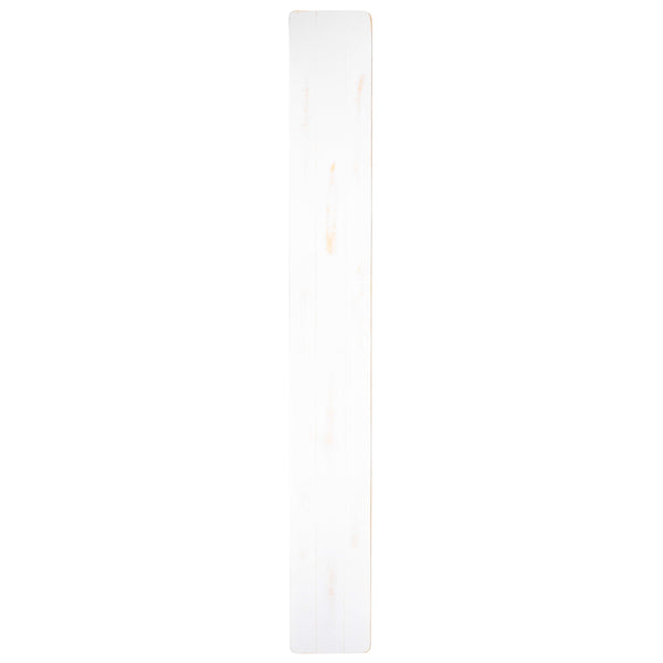 Antique Rustic White |#| 8' x 12" Antique Rustic White Solid Pine Folding Farm Bench - Portable Bench