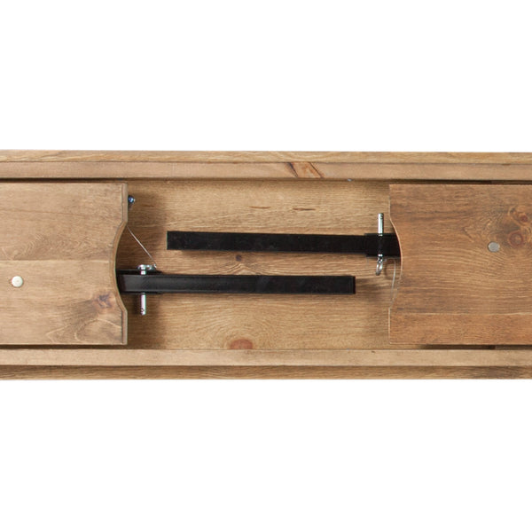 Antique Rustic |#| 8' x 12" Antique Rustic Solid Pine Folding Farm Bench with 3 Legs