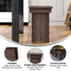 Mahogany |#| 8' x 12" Solid Pine Folding Farm Bench with 3 Legs in Antique Rustic Mahogany