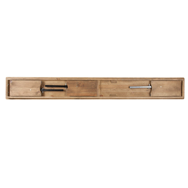 Antique Rustic |#| 8' x 12" Antique Rustic Solid Pine Folding Farm Bench with 3 Legs