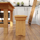 Light Natural |#| 8' x 12" Solid Pine Folding Farm Bench with 3 Legs-Antique Rustic Light Natural