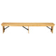 Light Natural |#| 8' x 12" Solid Pine Folding Farm Bench with 3 Legs-Antique Rustic Light Natural