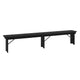 Black Wash |#| 8' x 12" Antique Solid Pine Farmhouse Folding Bench in Black Wash