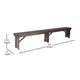 Mahogany |#| 8' x 12" Solid Pine Folding Farm Bench with 3 Legs in Antique Rustic Mahogany