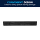 Black Wash |#| 8' x 12" Antique Solid Pine Farmhouse Folding Bench in Black Wash