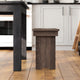 Mahogany |#| 8' x 12" Solid Pine Folding Farm Bench with 3 Legs in Antique Rustic Mahogany