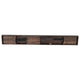 Mahogany |#| 8' x 12" Solid Pine Folding Farm Bench with 3 Legs in Antique Rustic Mahogany
