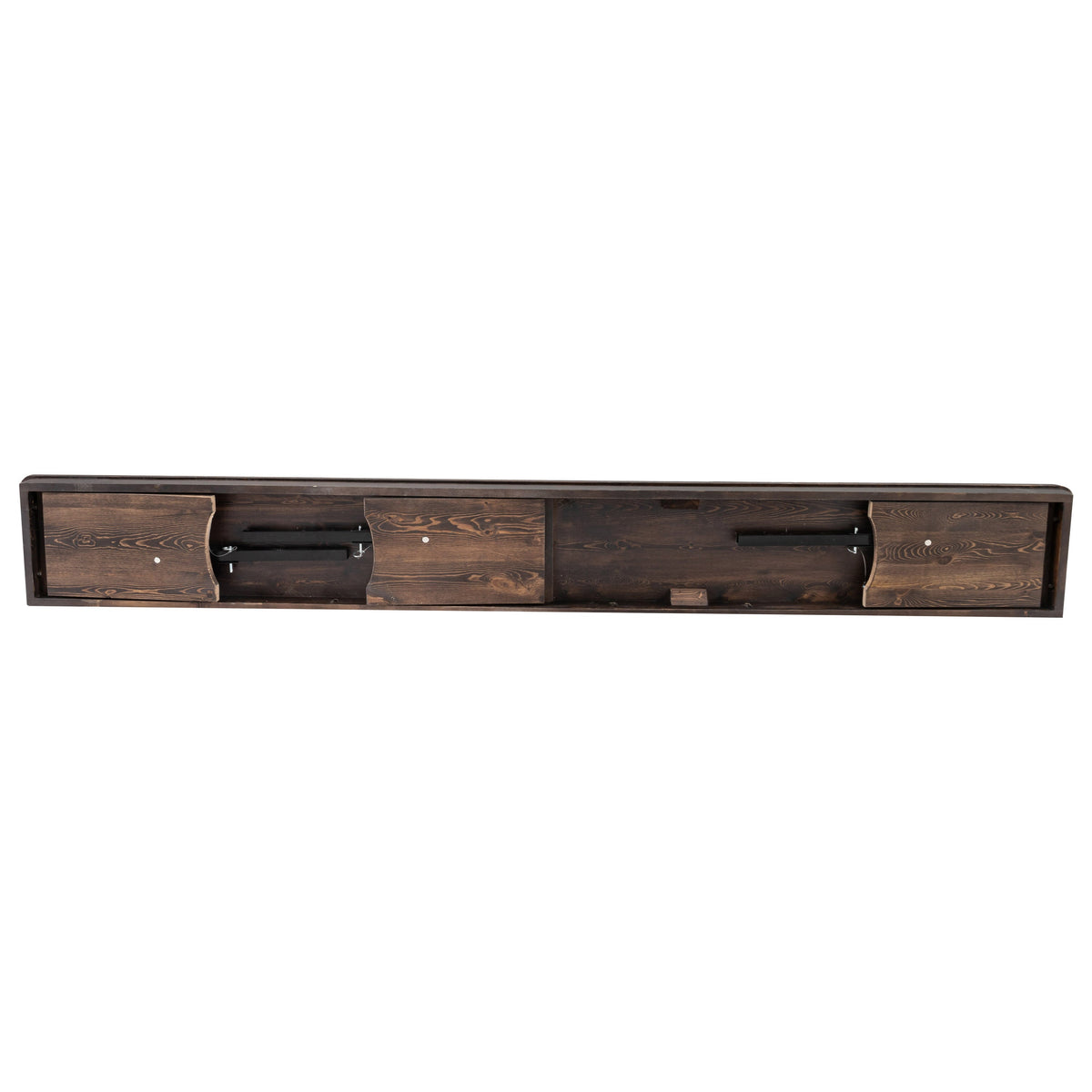Mahogany |#| 8' x 12" Solid Pine Folding Farm Bench with 3 Legs in Antique Rustic Mahogany