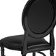 Black Vinyl/Black Frame |#| 900 lb. Capacity King Louis Chair w/ Tufted Back, Black Vinyl Seat & Black Frame