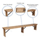 Antique Rustic |#| 9' x 40inch Antique Rustic Folding Farm Table and Four Bench Set