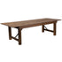 HERCULES Series 9' x 40" Rectangular Solid Pine Folding Farm Table