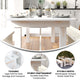 Antique Rustic White |#| 9' x 40" Rectangular Antique Rustic White Solid Pine Folding Farm Table