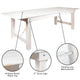 Antique Rustic White |#| 9' x 40" Rectangular Antique Rustic White Solid Pine Folding Farm Table