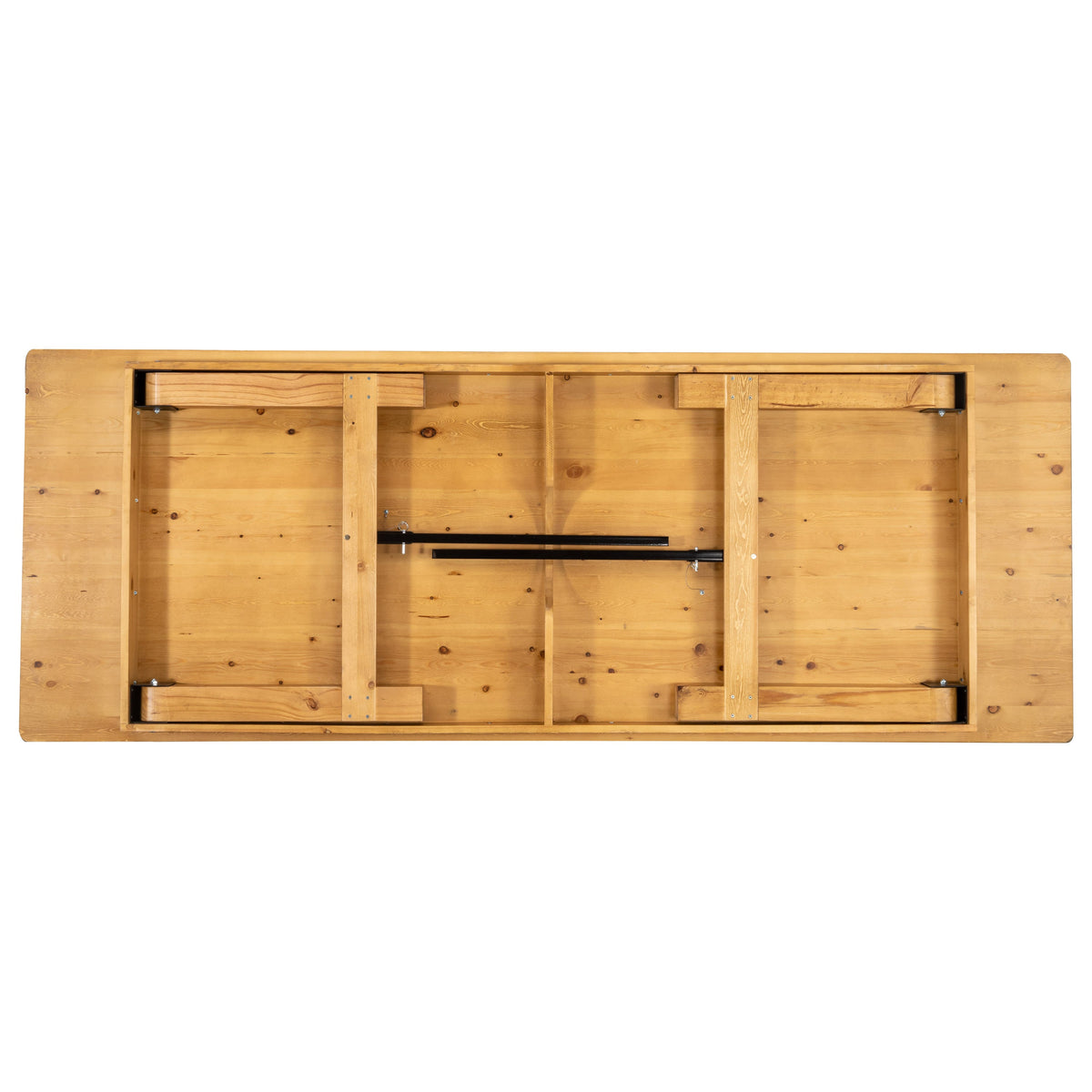 Light Natural |#| 9' x 40" Rectangular Antique Rustic Light Natural Solid Pine Folding Farm Table