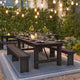 Mahogany |#| 9' x 40" Rectangular Antique Rustic Mahogany Solid Pine Folding Farm Table