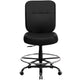 Black LeatherSoft |#| Big & Tall 400 lb. Rated Black LeatherSoft Ergonomic Drafting Chair