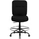 Black Fabric |#| Big & Tall 400 lb. Rated High Back Black Fabric Ergonomic Drafting Chair