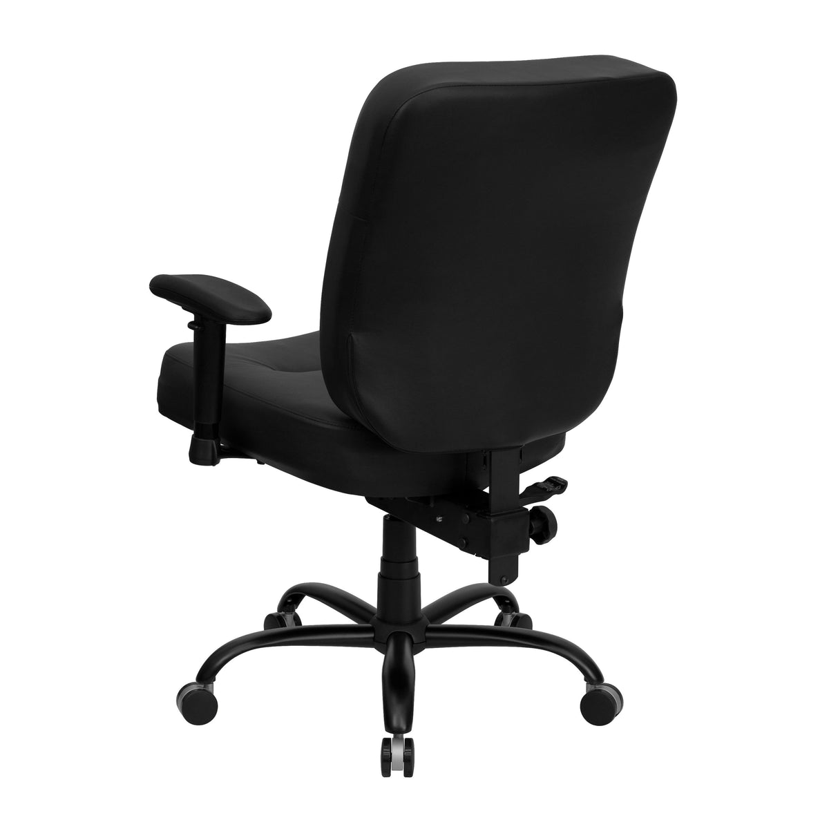 Black LeatherSoft |#| Big & Tall 400 lb. Rated High Back Black LeatherSoft Executive Ergonomic Chair