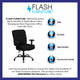 Black Fabric |#| Big & Tall 400 lb. Rated High Back Black Fabric Swivel Ergonomic Office Chair