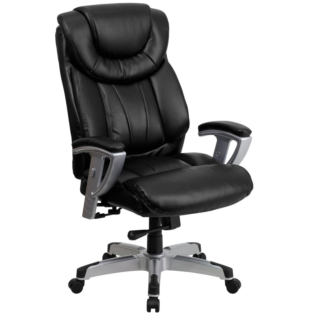 Black LeatherSoft |#| Big & Tall 400 lb. Rated High Back Black LeatherSoft Executive Office Chair