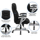 Black Fabric |#| Big & Tall 400 lb. Rated High Back Black Fabric Executive Ergonomic Office Chair