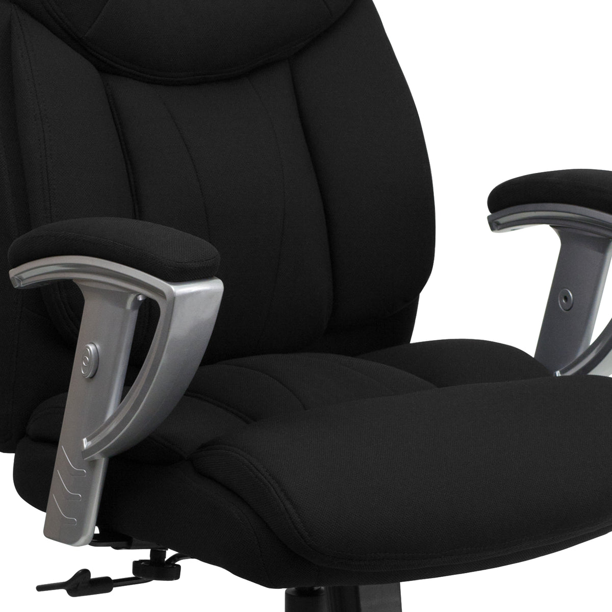 Black Fabric |#| Big & Tall 400 lb. Rated High Back Black Fabric Executive Ergonomic Office Chair