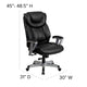 Black LeatherSoft |#| Big & Tall 400 lb. Rated High Back Black LeatherSoft Executive Office Chair