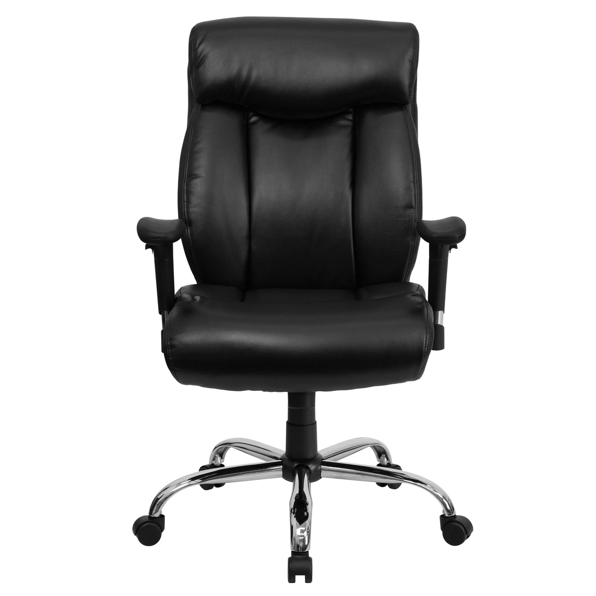 Black LeatherSoft |#| Big & Tall 400 lb. Rated High Back Black LeatherSoft Executive Office Chair