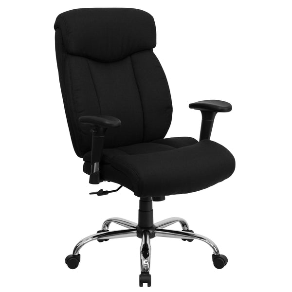 Black Fabric |#| Big & Tall 400 lb. Rated High Back Black Fabric Executive Ergonomic Chair