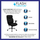 Black Fabric |#| Big & Tall 400 lb. Rated High Back Black Fabric Executive Ergonomic Chair