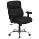 Black Fabric |#| Big & Tall 400 lb. Rated Mid-Back Black Fabric Ergonomic Task Office Chair
