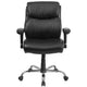 Black LeatherSoft |#| Big & Tall 400 lb. Rated Mid-Back Black LeatherSoft Ergonomic Task Office Chair