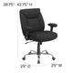 Black Fabric |#| Big & Tall 400 lb. Rated Mid-Back Black Fabric Swivel Ergonomic Office Chair