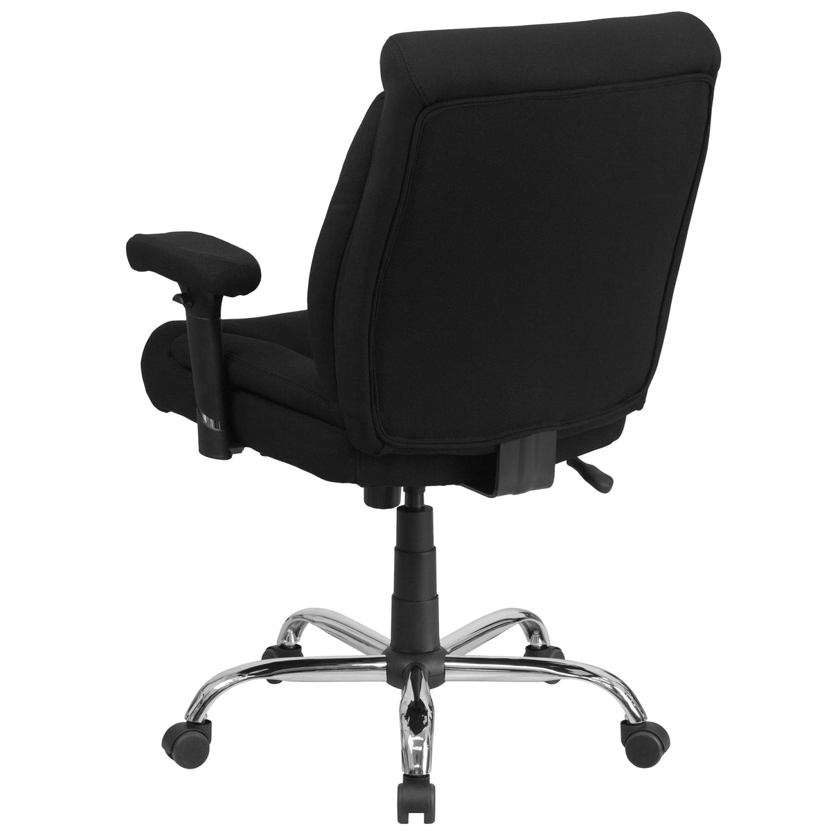 Black Fabric |#| Big & Tall 400 lb. Rated Mid-Back Black Fabric Swivel Ergonomic Office Chair