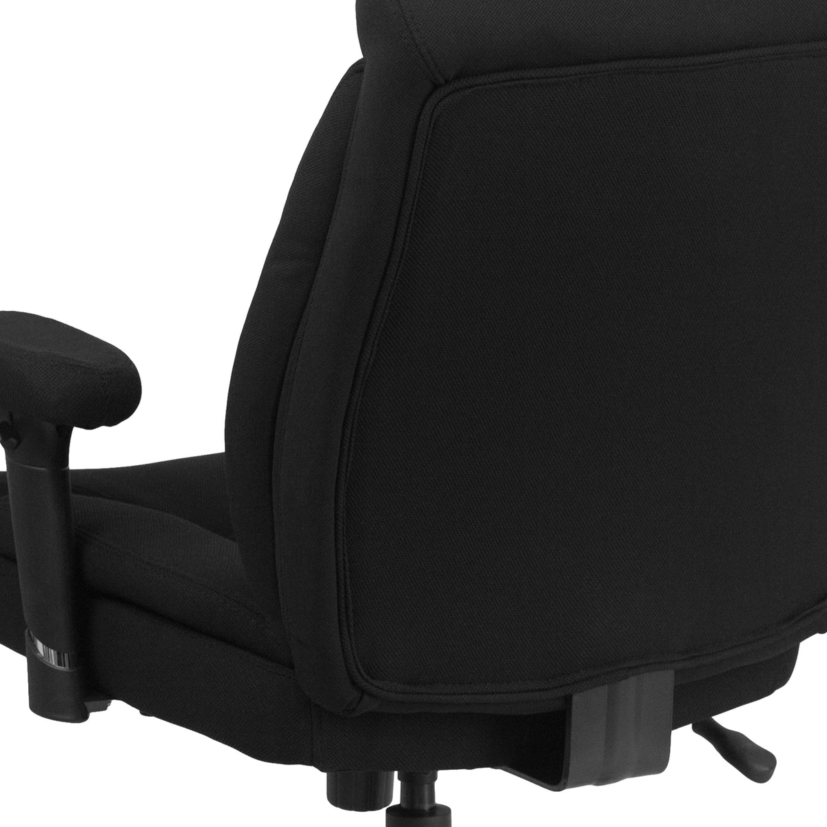 Black Fabric |#| Big & Tall 400 lb. Rated Mid-Back Black Fabric Swivel Ergonomic Office Chair
