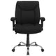 Black Fabric |#| Big & Tall 400 lb. Rated Mid-Back Black Fabric Swivel Ergonomic Office Chair