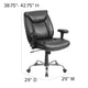 Black LeatherSoft |#| Big & Tall 400 lb. Rated Mid-Back Black LeatherSoft Ergonomic Task Office Chair