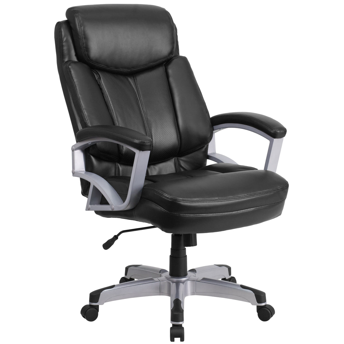 Black LeatherSoft |#| Big & Tall 500 lb. Rated Black LeatherSoft Executive Ergonomic Office Chair