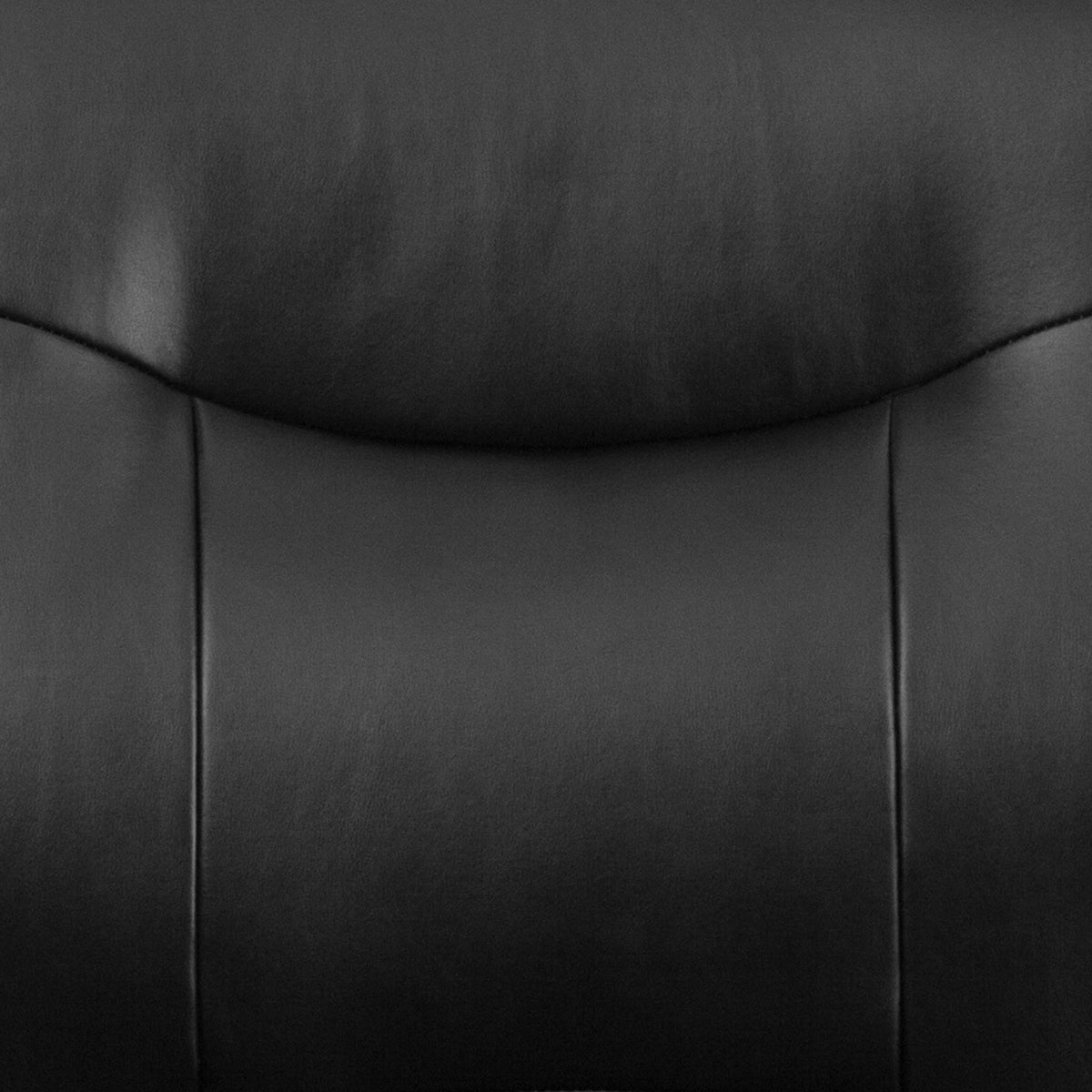 Big & Tall 500 lb. Rated Black LeatherSoft Executive Reception Chair-Sled Base