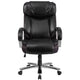 Black |#| Big & Tall 500 lb. Rated Black LeatherSoft Swivel Office Chair w/Extra Wide Seat