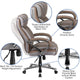 Taupe |#| Big & Tall 500 lb. Rated Taupe LeatherSoft Swivel Office Chair w/Extra Wide Seat