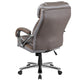 Taupe |#| Big & Tall 500 lb. Rated Taupe LeatherSoft Swivel Office Chair w/Extra Wide Seat