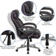 Black |#| Big & Tall 500 lb. Rated Black LeatherSoft Swivel Office Chair w/Extra Wide Seat