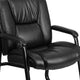 Big & Tall 500 lb. Rated Black LeatherSoft Tufted Executive Chair - Sled Base