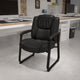 Big & Tall 500 lb. Rated Black LeatherSoft Tufted Executive Chair - Sled Base